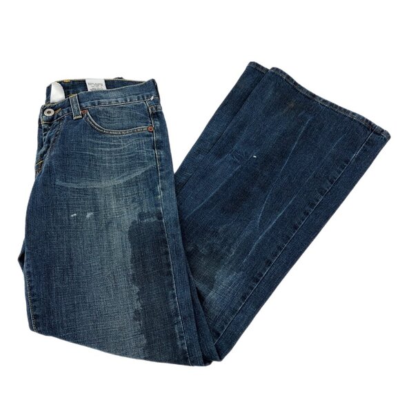 Lucky Brand Blue Patch Work Flare & Wide Leg Jeans | Good Condition - Picture 1 of 7